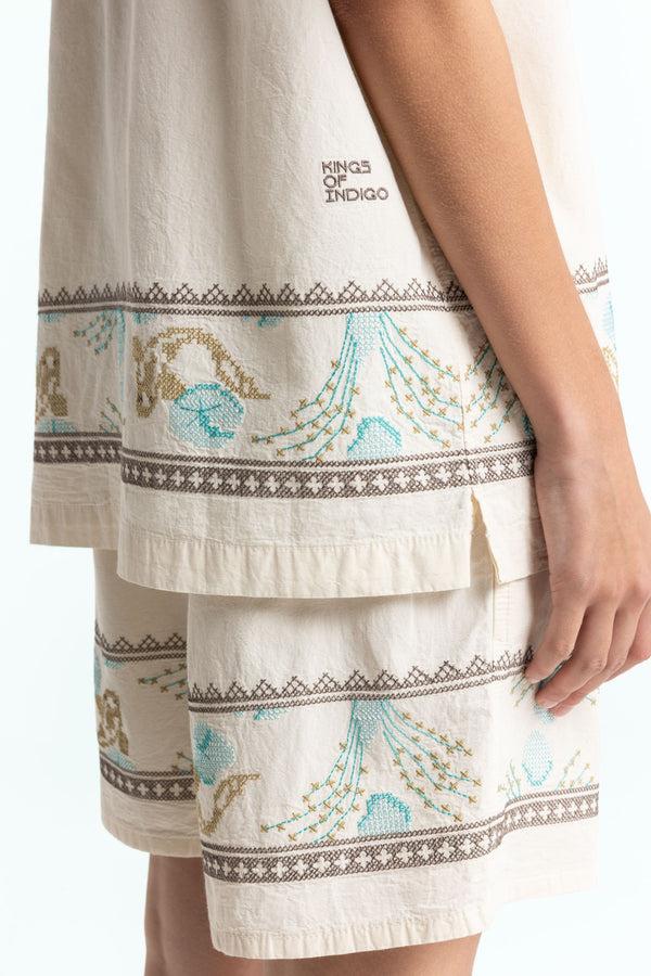 Kings Of Indigo ARKIN ECRU KOI POND