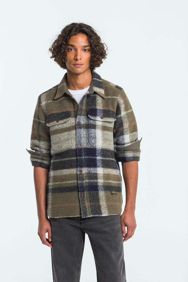 Kings Of Indigo DONOVAN BURNT OLIVE CHECK