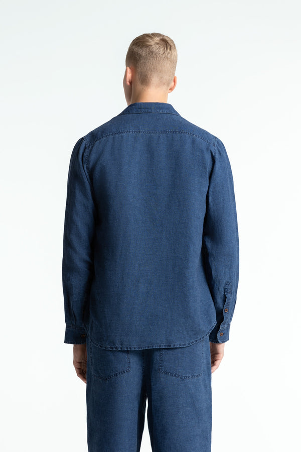 Kings Of Indigo ENDA POCKET INDIGO LINEN