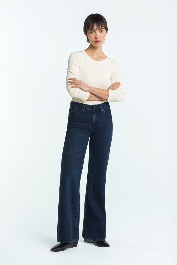 kings of indigo JANE HOLO BLUE BLACK WORN