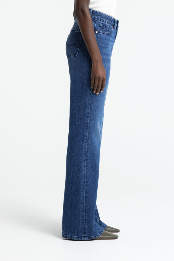 Kings Of Indigo KUKIKO COTTON FLEX MID BLUE