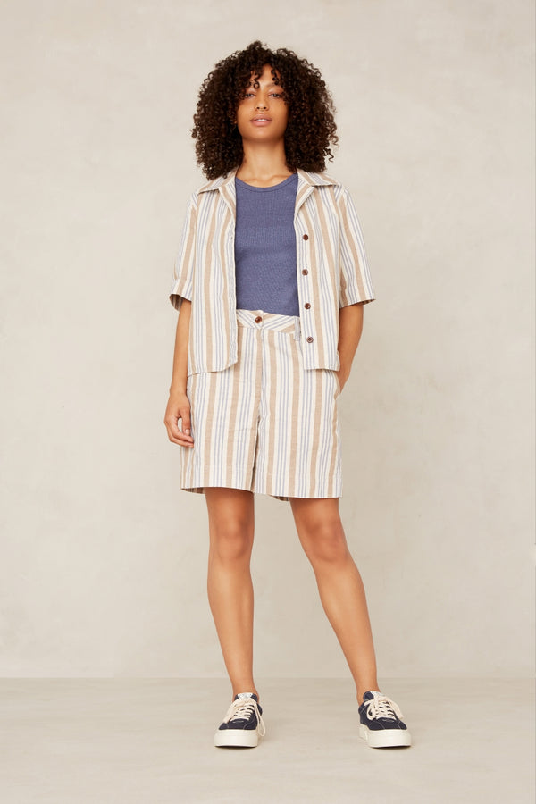 Kings Of Indigo MORRIGAN ECRU HEMP STRIPE