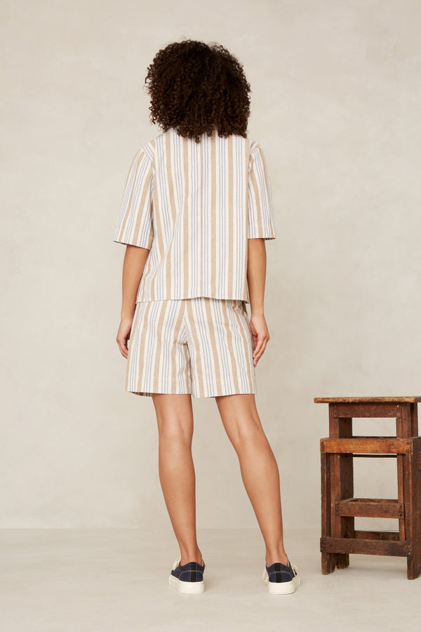 Kings Of Indigo MORRIGAN ECRU HEMP STRIPE