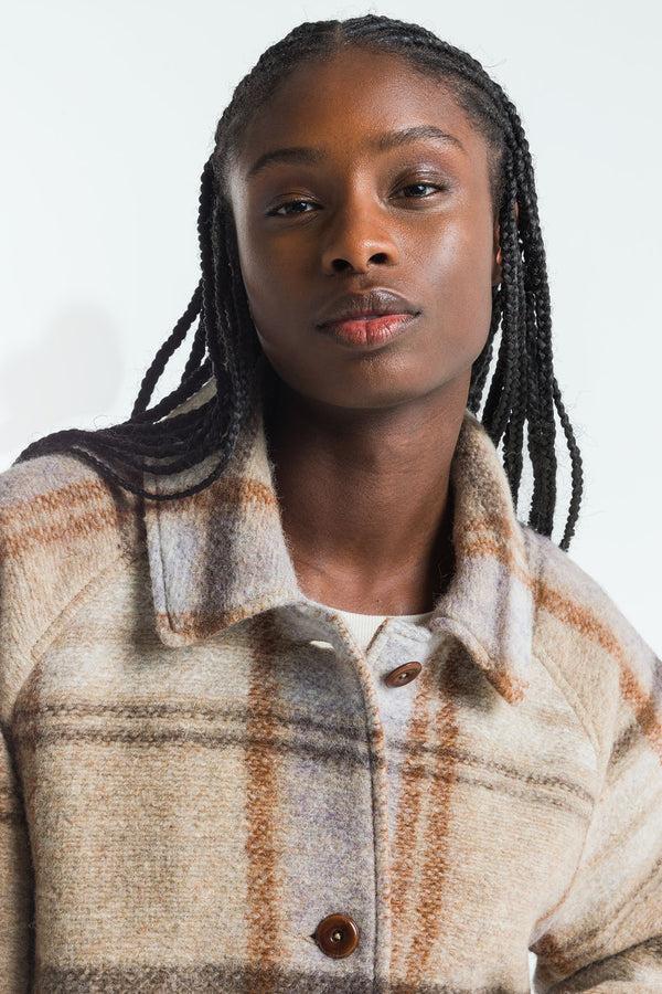 Kings Of Indigo REIZEI FOG VIOLET TULIP CHECK