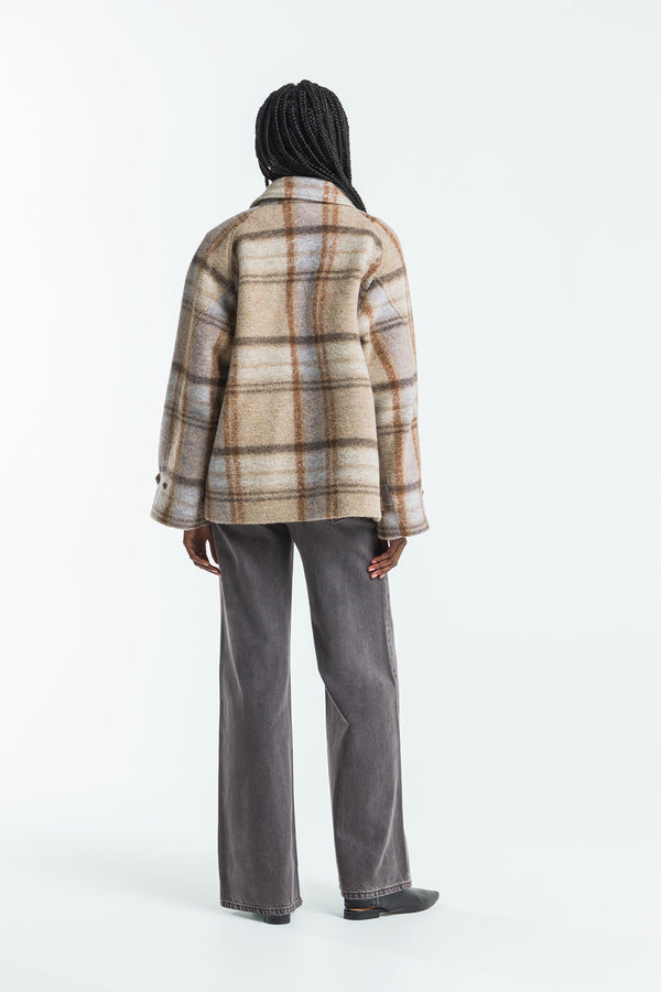 Kings Of Indigo REIZEI FOG VIOLET TULIP CHECK