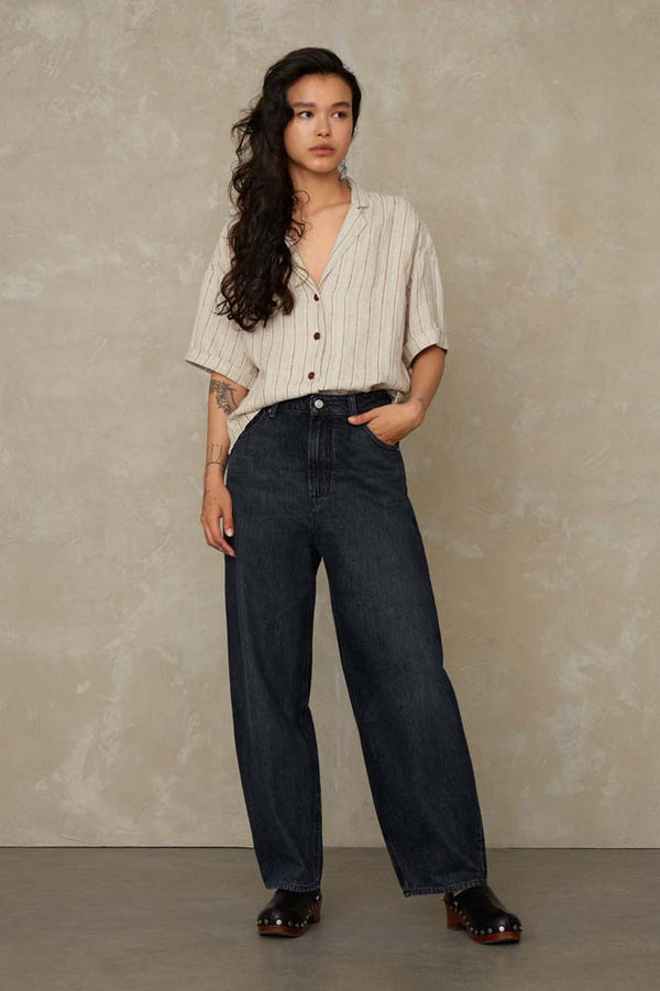 Kings Of Indigo LEILA CROPPED CLEAN BURGOS RECYCLED DARK