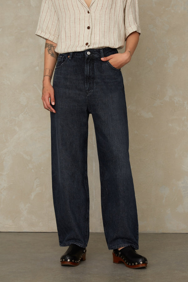 Kings Of Indigo LEILA CROPPED CLEAN BURGOS RECYCLED DARK