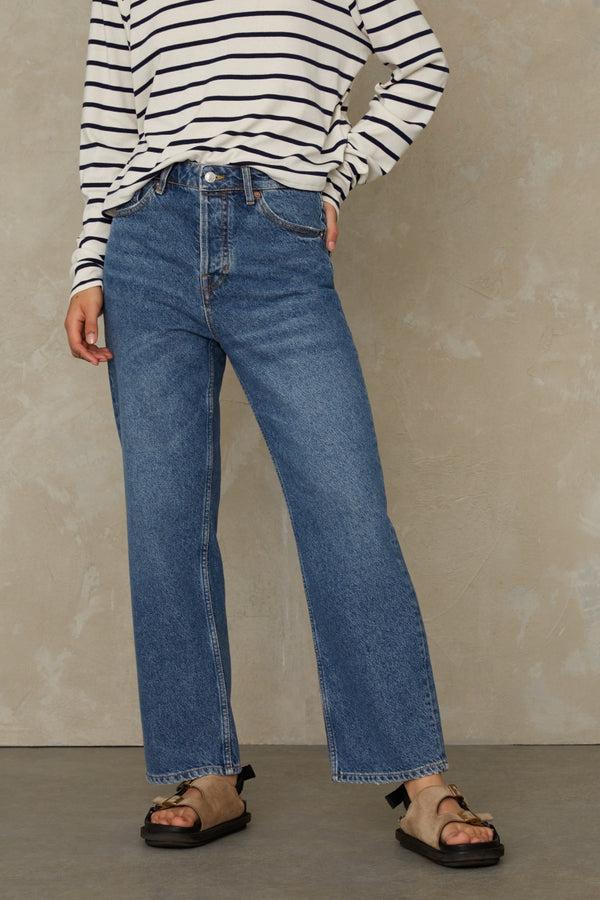 Kings Of Indigo LIORA CROPPED ECO RECYCLED BLUE USED