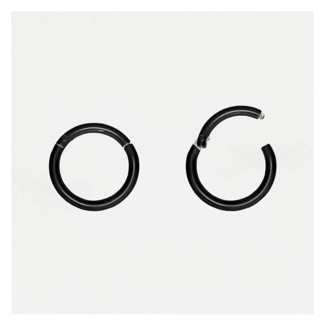 kingsley ryan Black PVD Titanium Hinged Segment Ring - 1mm & 1.2mm