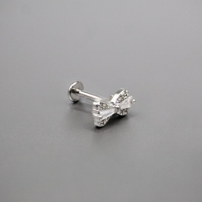 kingsley ryan Crystal Bow Labret - Internally Threaded