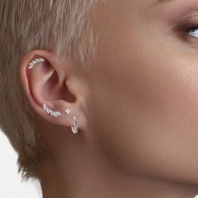 kingsley ryan Curved Marquise Crystal Labret - Internally Threaded