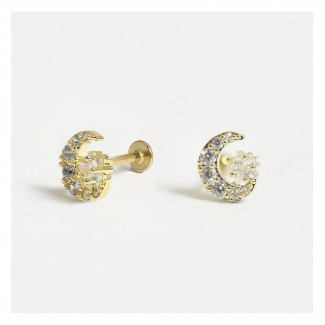 kingsley ryan Gold PVD Steel Moonstruck Cartilage Stud