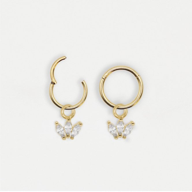 kingsley ryan Gold PVD Steel Petal Cascade Segment Ring - 1.2mm