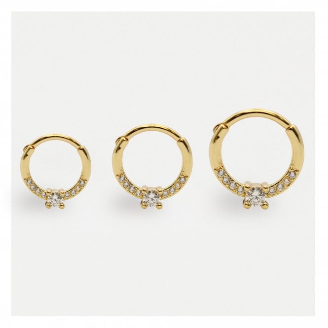 kingsley ryan Gold PVD Steel Princess Perfection Segment Ring - 1.2mm