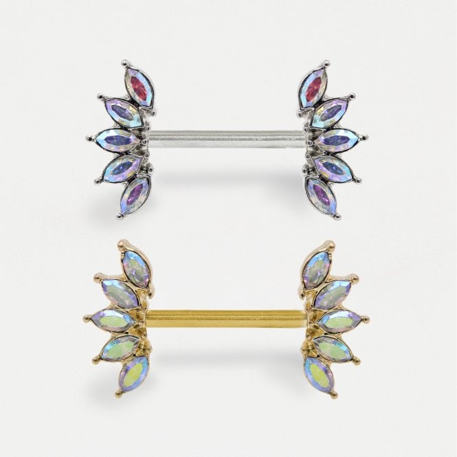 kingsley ryan AB Crystal Petal Nipple Bar