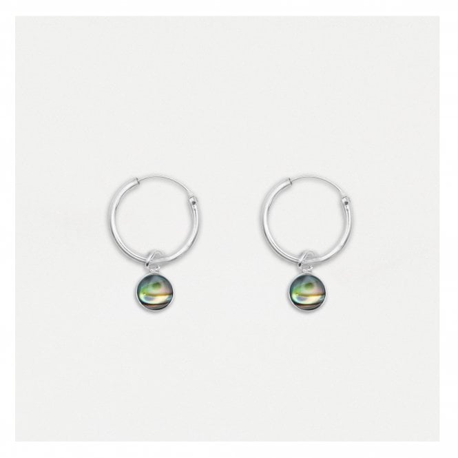 kingsley ryan Abalone drop round hoop - 12mm