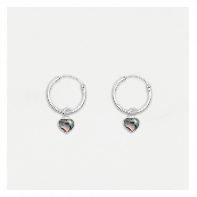 kingsley ryan Abalone Love dangly Hoop - 12mm