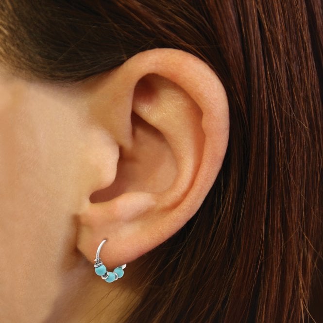 kingsley ryan Azure Bead Hoops