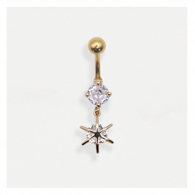 kingsley ryan Belly Bar with Captive Crystal