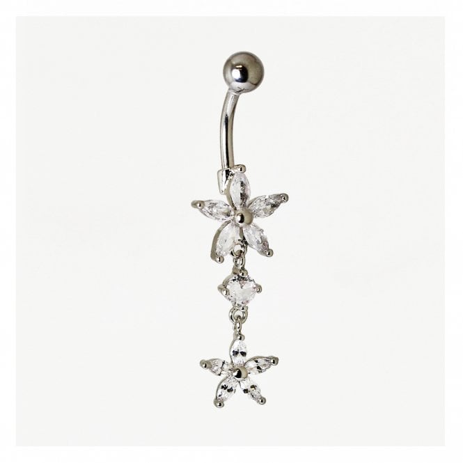 kingsley ryan Belly Bar with Dangly Flowers