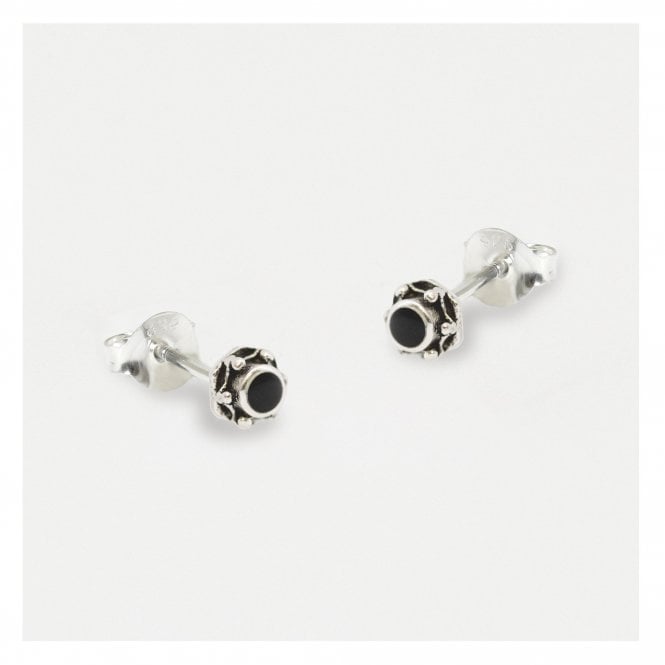 kingsley ryan Black Boho Onyx Ear Studs