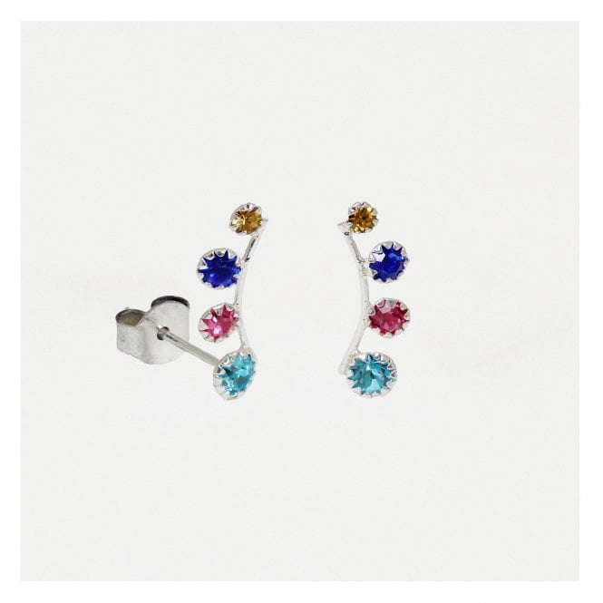 kingsley ryan Blushing Blooms Ear Climber Studs