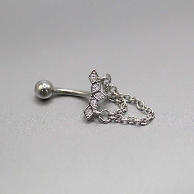 kingsley ryan Cascade Chain Navel Bar