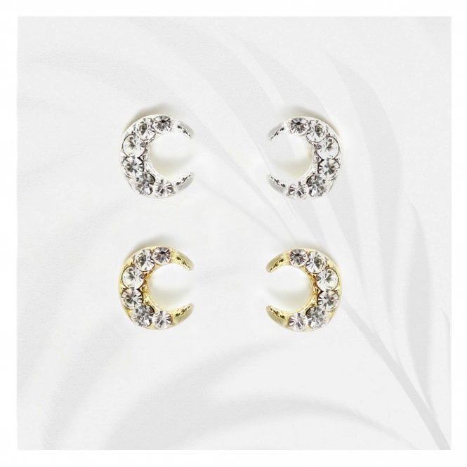 kingsley ryan Celestial Moon Stud Earrings