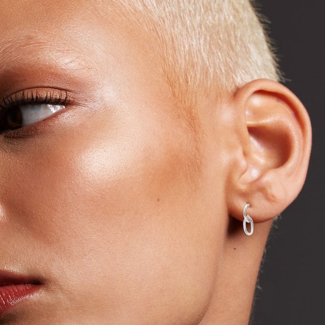 kingsley ryan Chain Drop Half Hoop