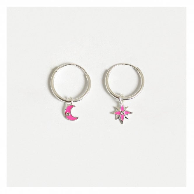 kingsley ryan Crescent Moon and Star Hoop