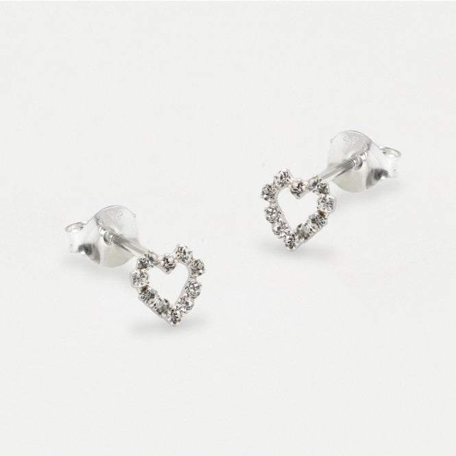 kingsley ryan Crystal Hearts Ear Studs