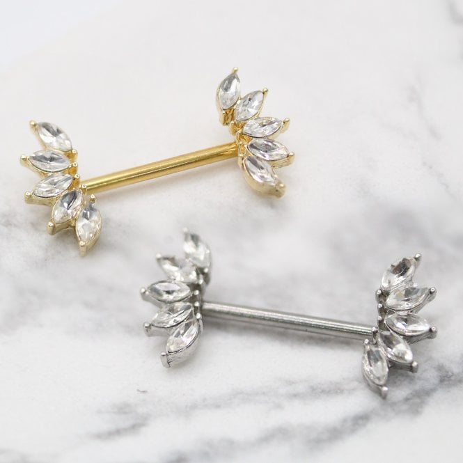 kingsley ryan Crystal Petal Nipple Bar