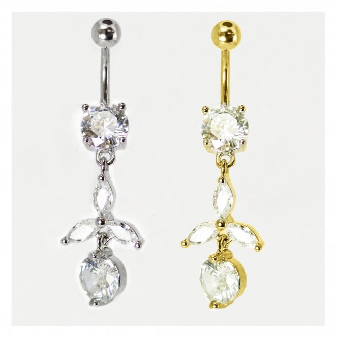 kingsley ryan Crystal Petals Belly Bar