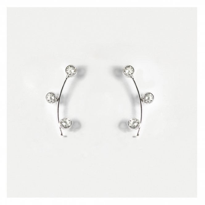 kingsley ryan Crystal Trio Ear Studs