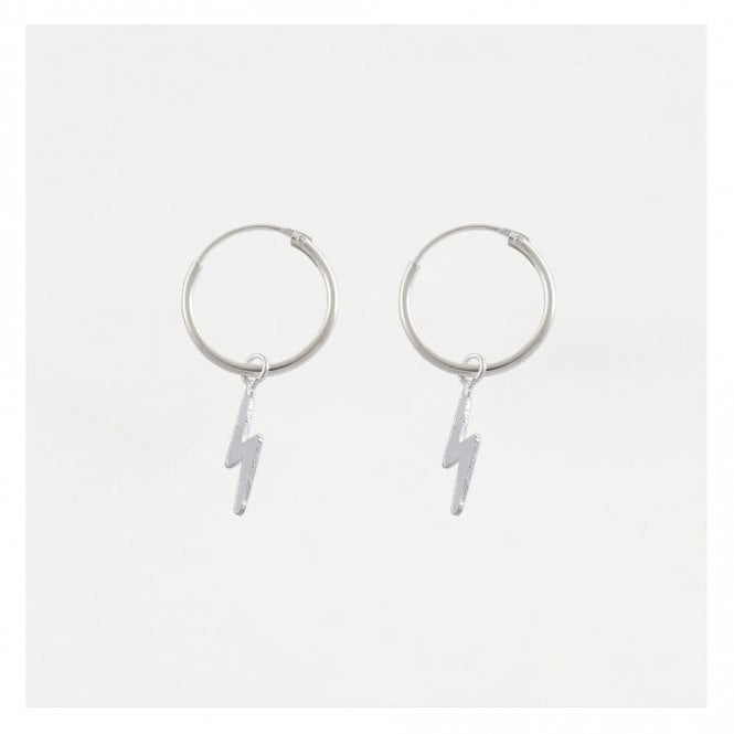 kingsley ryan Dangly Lightning Hoop Earrings