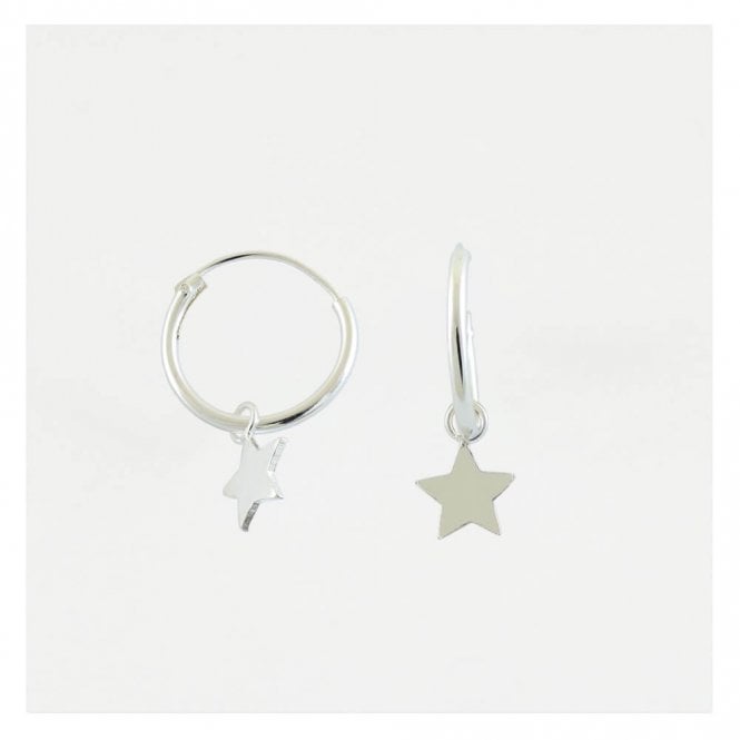 kingsley ryan Dangly Star Hoop Earrings