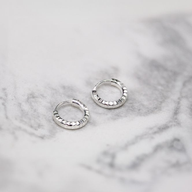 kingsley ryan Diamond cut Hoop