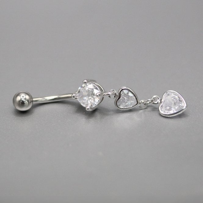 kingsley ryan Double Drip Crystal Belly Bar