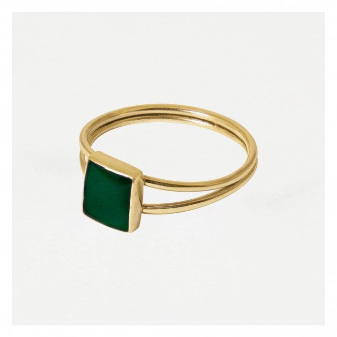 kingsley ryan Double Wire Ring with Malachite