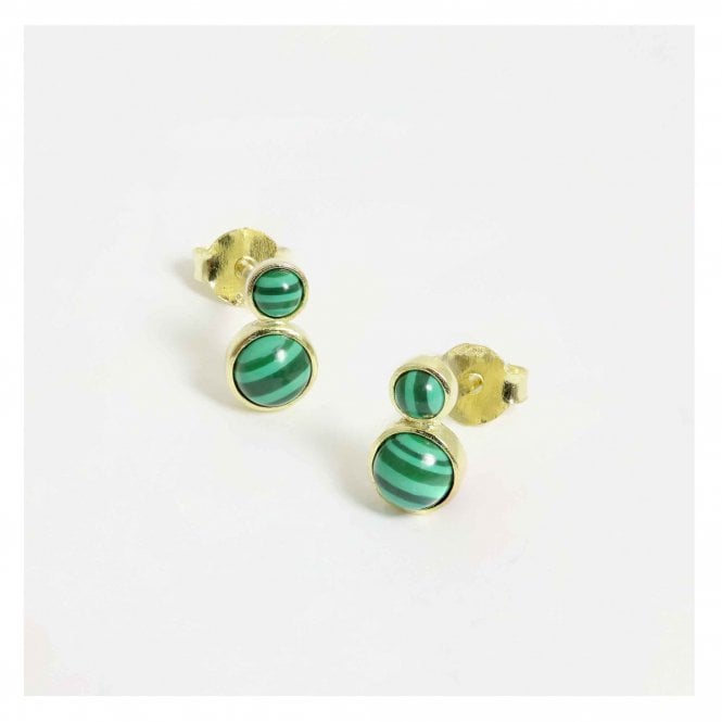 kingsley ryan Ear Studs with Malachite