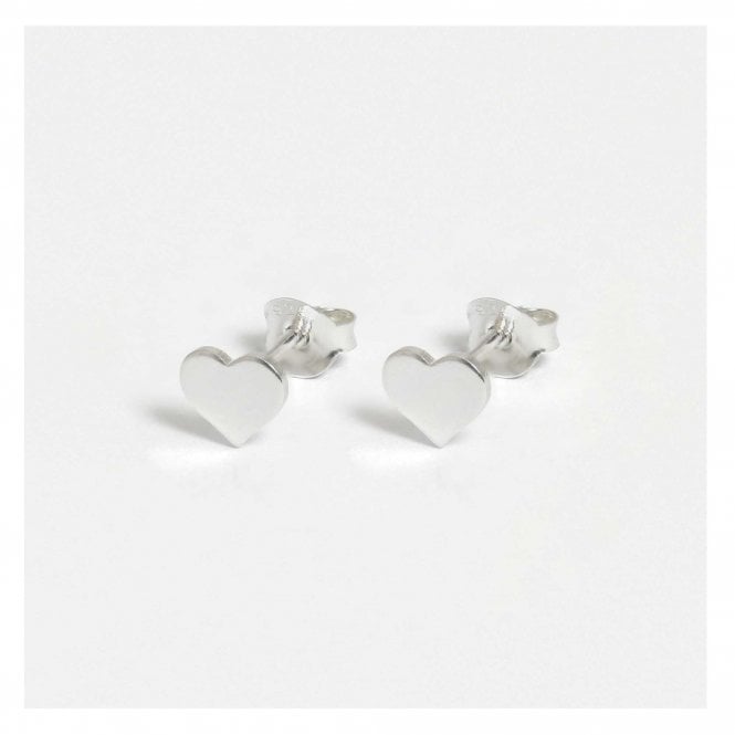 kingsley ryan Flat Heart Studs - 4mm