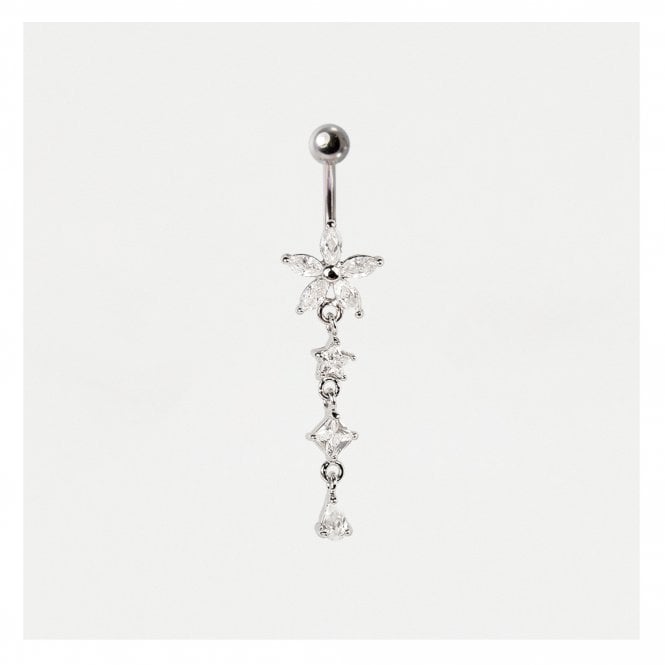 kingsley ryan Flower Dangling Belly Bar