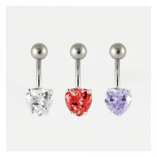 kingsley ryan Gemset Heart Belly Bar