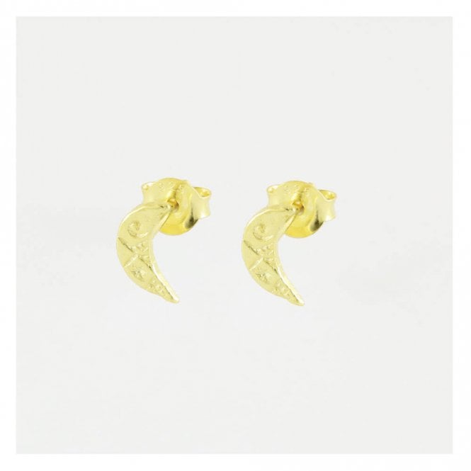 kingsley ryan Gold Crescent Moon Studs