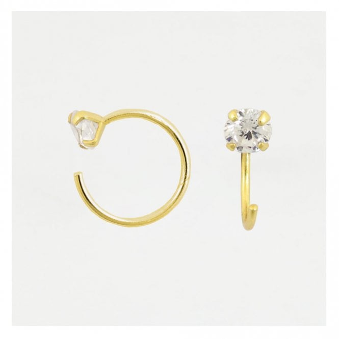 kingsley ryan Gold Gem Wrap-a-Round Hoop Earrings