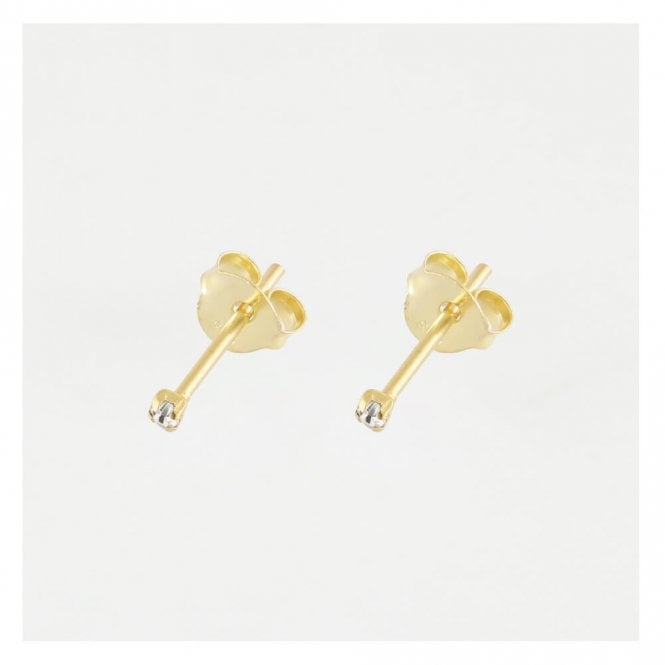 kingsley ryan Gold Gemset Round Studs