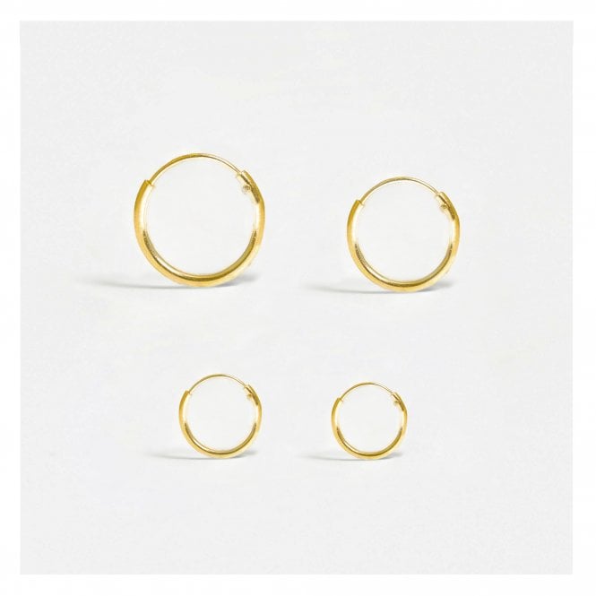 kingsley ryan Gold Hoop Earrings 8 - 14mm
