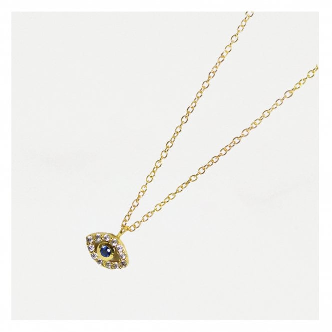 kingsley ryan Gold Plated Evil Eye Necklace