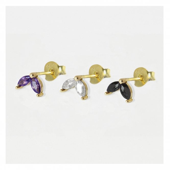 kingsley ryan Gold Plated Petal Stud