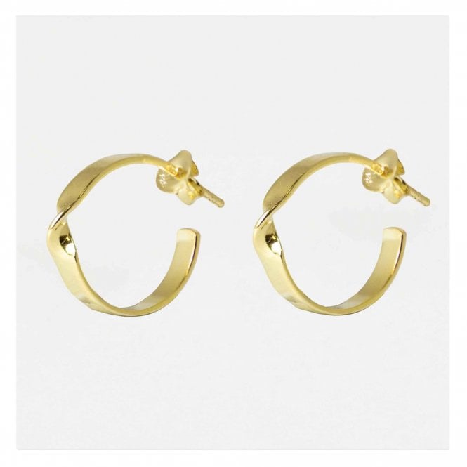 kingsley ryan Gold Plated Twist Hoops
